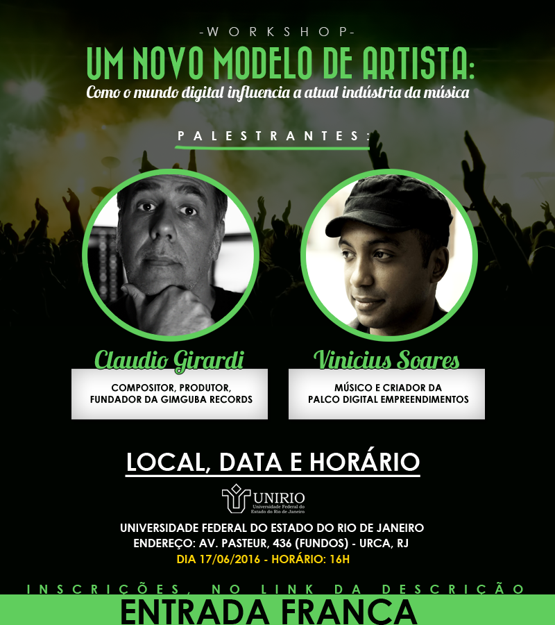 Novo workshop: mundo digital e música